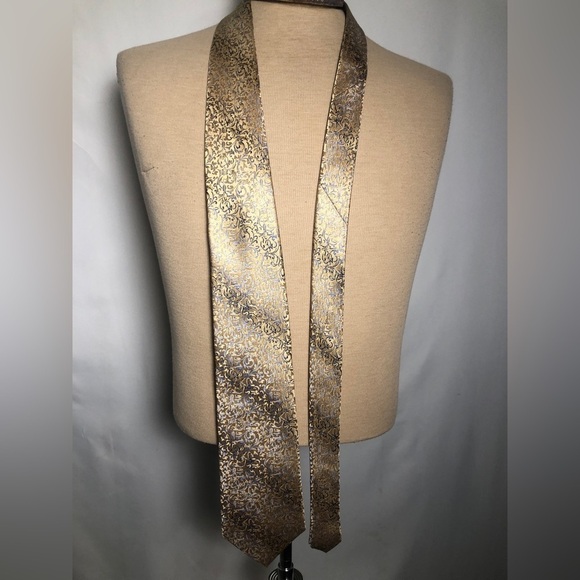 - Mens Gold And Blue Tie. Perry Ellis. Like New. - Picture 1 of 3